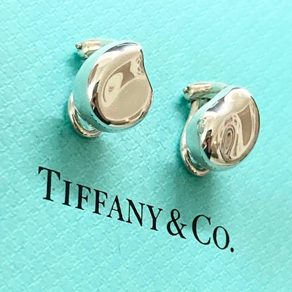 Excellent Tiffany & Co Sterling Silver 925 Nugget Earrings Elsa Peretti