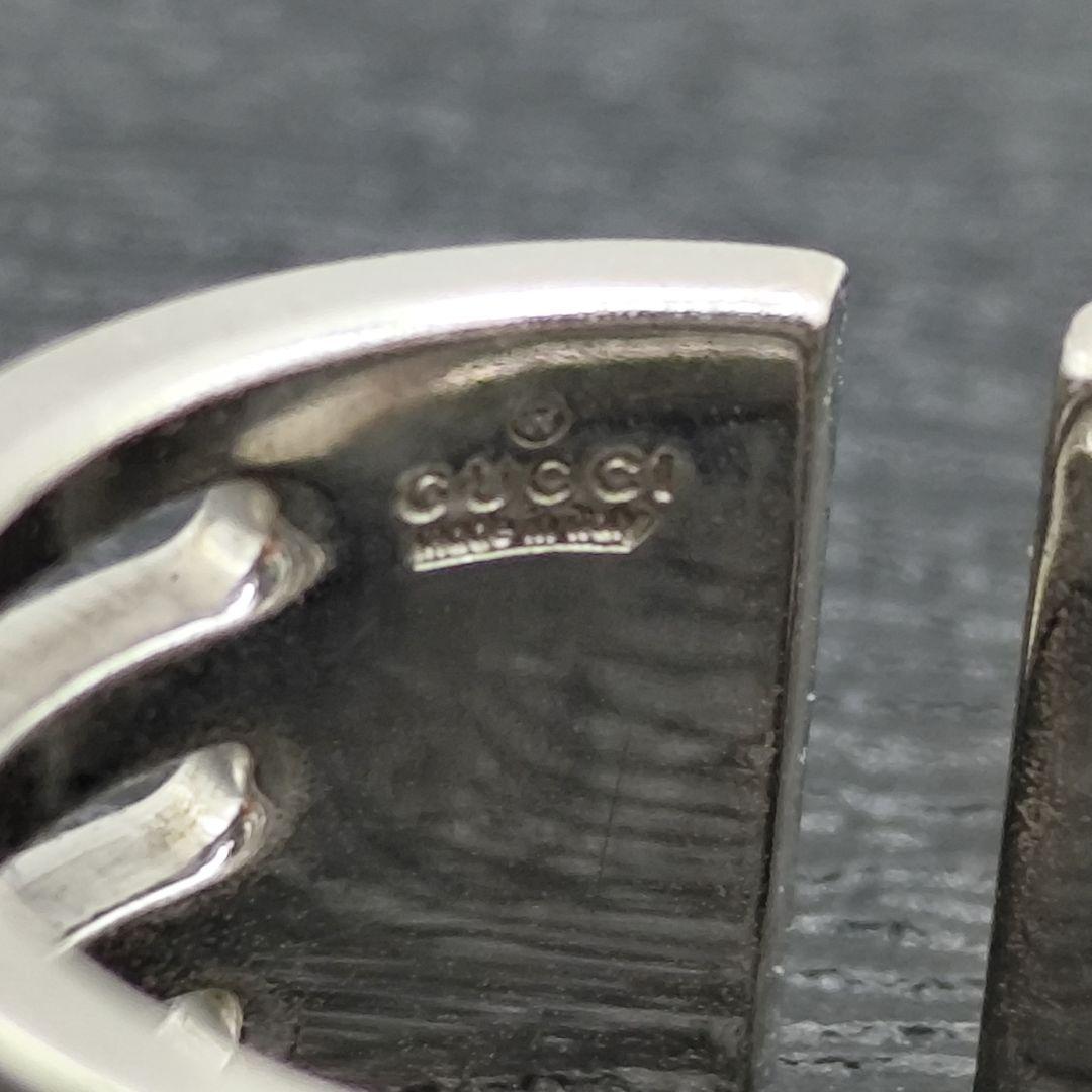 Gucci Silver 925 4 Band Stripe Cutout Ring Size 50 US 5.5