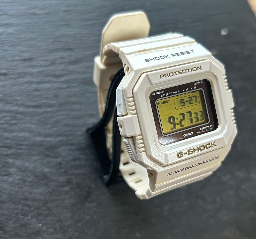 CASIO G-SHOCK GW-5510 Multiband6 Radio Solar Watch White Square Case Chronograph