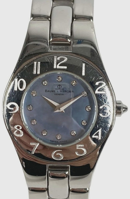 Baume & Mercier Linea 69650 Ladies Watch MOP Dial 12P Diamond SS Silver Swiss