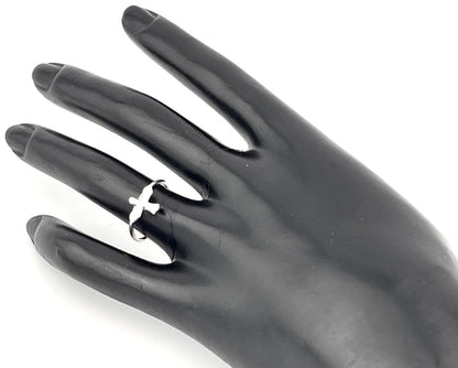 Tiffany & Co Sterling Silver 925 Bird Cross Ring US6 EU51 Authentic Vintage