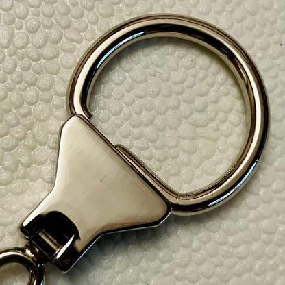 Gucci Auth Old GG Interlocking Logo Keychain Bag Charm Silver Gold 11.5 cm Used