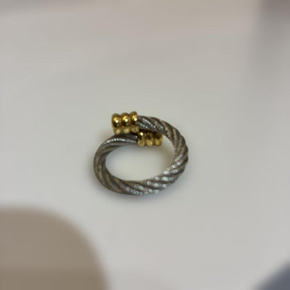 Philippe Charriol Stainless Steel Celtic Wire Ring Cable Size 49-52.5 US 5-6.25