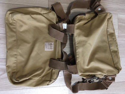 FILSON Tackle Chest Pack Tan Waxed Canvas Fishing Bag Vintage USA Sheepskin Rare