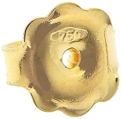 TOUS Tulip Motif Diamond Stud Earrings K18YG 18K Yellow Gold White Gold Mint