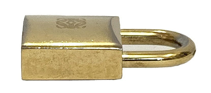 Loewe Cadena Padlock Key Clochette Gold Tone Bag Charm 3.7x2x1 cm 1.5x0.8x0.4"
