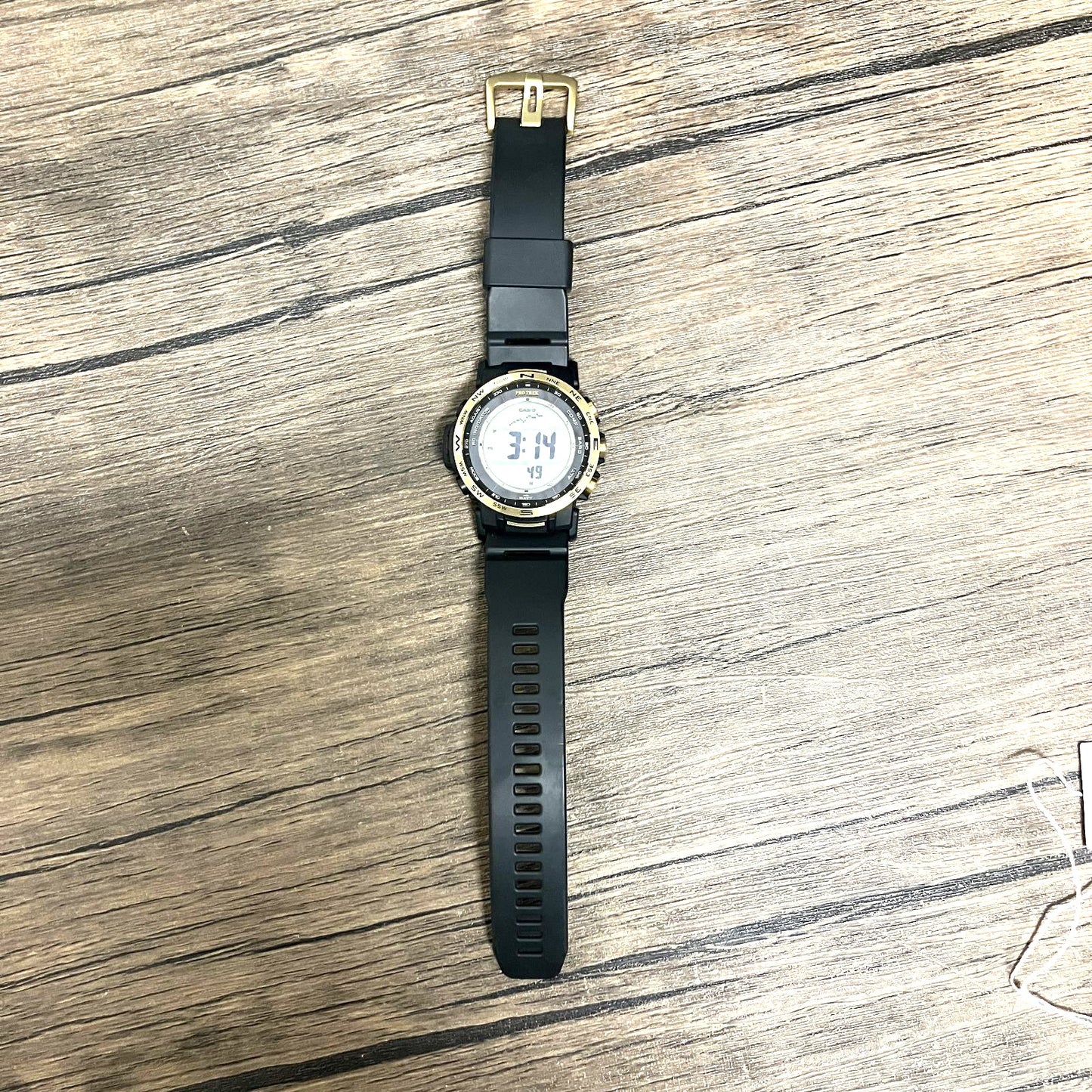 Casio Pro Trek PRW-35YC-1JF Climber Line Digital Watch Black Gold Solar Used Box