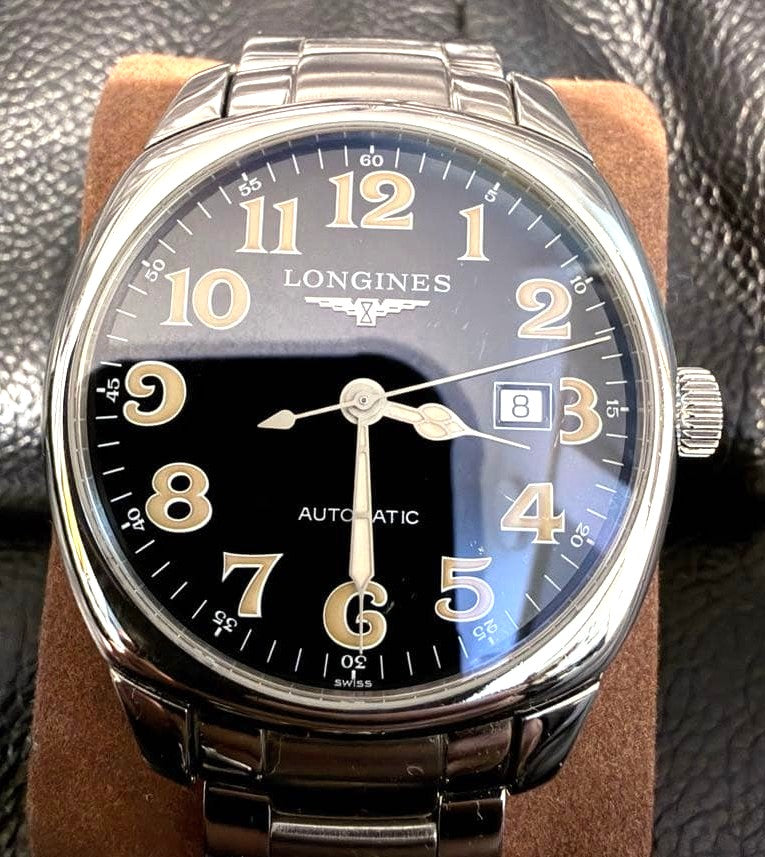 Longines Spirit L2.700.4 Automatic Date Black Dial SS Bracelet 41mm Watch Used