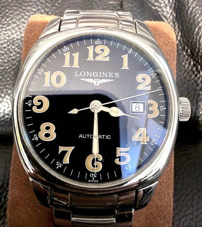 Longines Spirit L2.700.4 Automatic Date Black Dial SS Bracelet 41mm Watch Used