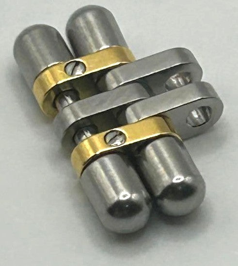 Cartier Panthere 2-Row Combi MM Link 15mm K18YG Gold Steel with Screw Authentic