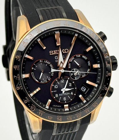 Seiko Astron SBXC006 5X53-0AB0 GPS Solar Radio Black Dial Mens Watch Japan Used