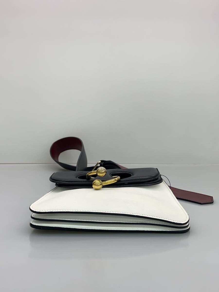 J.W. Anderson Mini Pierce Bag Two Tone White Black Leather Barbell Ring Italy