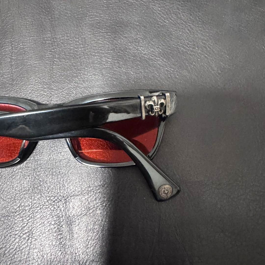 Chrome Hearts Gittin Any Sunglasses Black Frame Red Lens Silver HW Japan Used