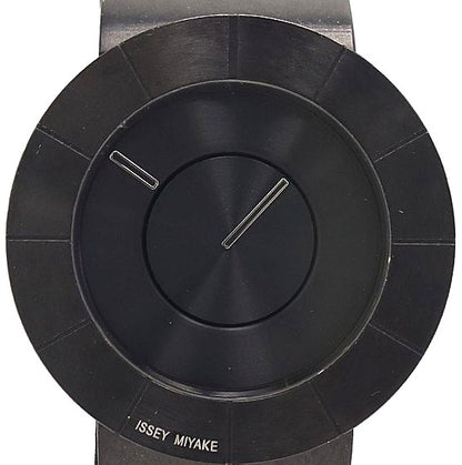 Issey Miyake TO VJ20-0010 Quartz Men Watch Black Dial SS Bracelet Working VTG