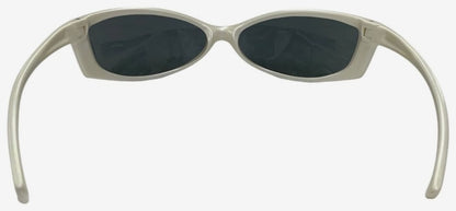 Arnette Swinger Sunglasses White Frame Black Lens Plastic Vintage 90s Unisex