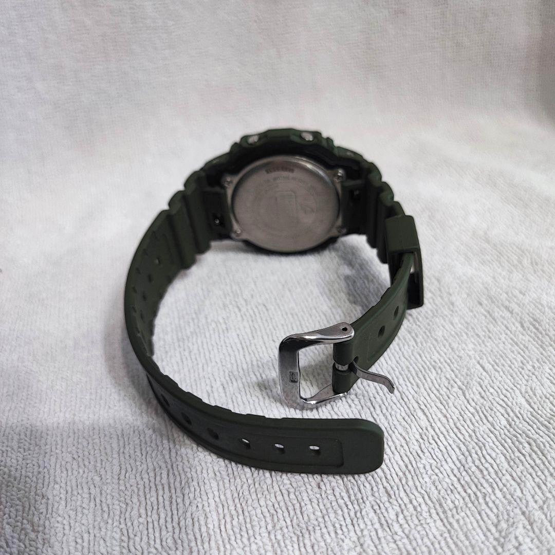 CASIO G-SHOCK DW-5610SU-3 Utility Color Square Watch Khaki Olive Green Working