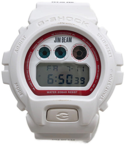 CASIO G-Shock DW-6900FS Jim Beam Digital Watch White Red Resin Mens Collab