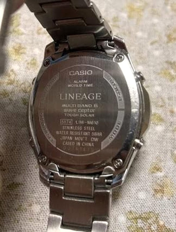 CASIO Lineage LIW-M610 Chronograph Mens Watch Black Dial Solar Radio Controlled