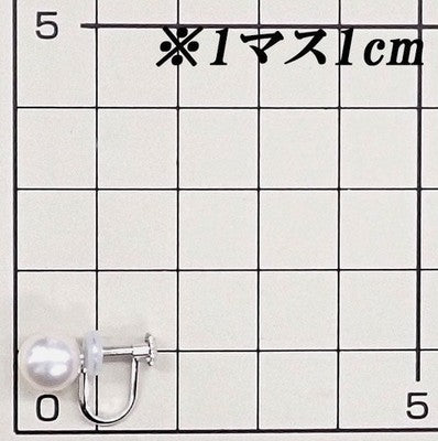 TASAKI Akoya Pearl Screw-Back Earrings K14 14K White Gold Single Pearl Japan