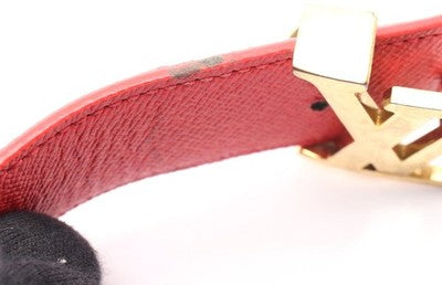 Louis Vuitton Initiales Belt Reversible Monogram Red Leather M9498 Women 80/32