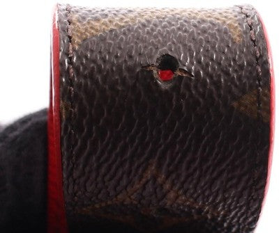 Louis Vuitton Initiales Belt Reversible Monogram Red Leather M9498 Women 80/32