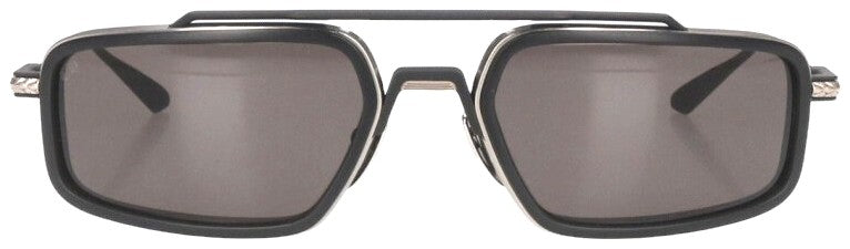 Chrome Hearts EADER Double Bridge Sunglasses Black Silver 61-20-124 Used Japan