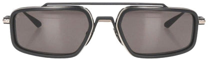 Chrome Hearts EADER Double Bridge Sunglasses Black Silver 61-20-124 Used Japan