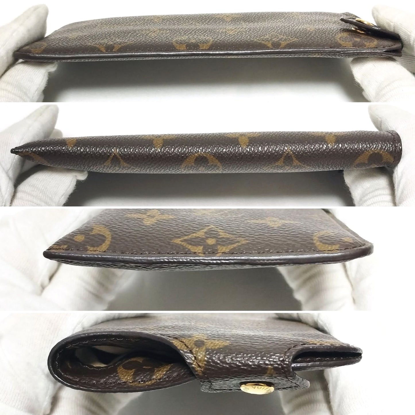 Louis Vuitton Monogram Etui Lunettes GM Glasses Case M66544 Brown Authentic Used