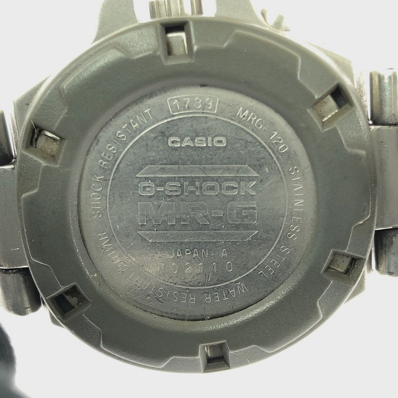 Casio G-Shock MR-G MRG-120-1A Analog Quartz Watch Silver Stainless Steel 37mm
