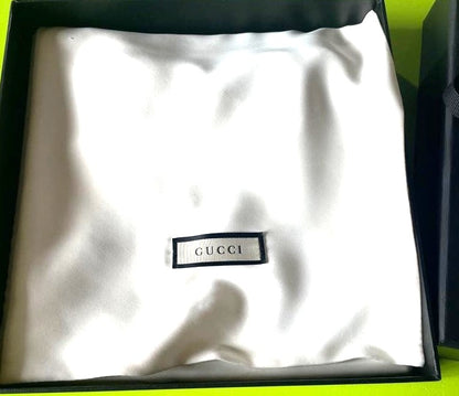 GUCCI Web Ribbon Bow Brooch Pin Green Red Stripe Silver Crystal Pearl Authentic
