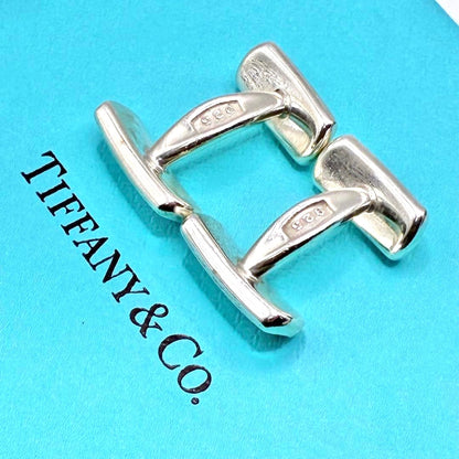 Tiffany & Co 1837 Cufflinks Sterling Silver 925 2.2cm(0.9") Used Excellent VTG
