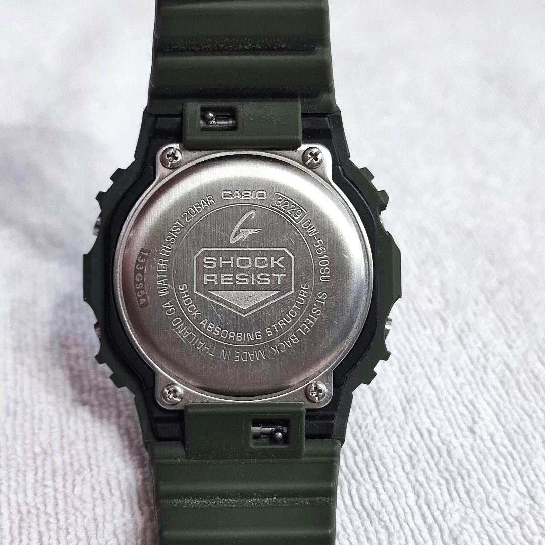 CASIO G-SHOCK DW-5610SU-3 Utility Color Square Watch Khaki Olive Green Working