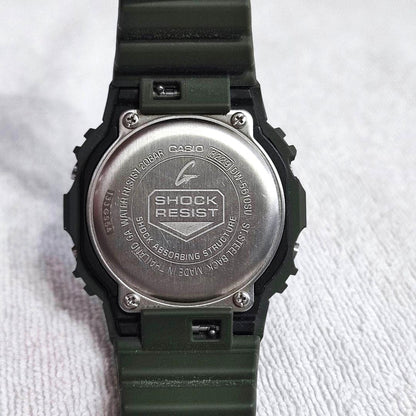 CASIO G-SHOCK DW-5610SU-3 Utility Color Square Watch Khaki Olive Green Working