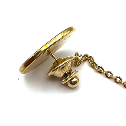 Cartier Vintage Cufflinks Tie Pin Set Gold Black Used Italy