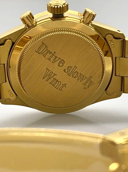 WMT Watches Preliminary Experiment Chronograph Gold Tone Quartz Watch Daytona