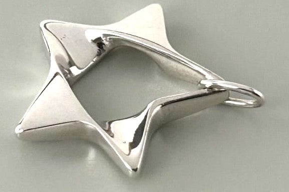 Georg Jensen 178 Star Pendant Top Sterling Silver 925 Denmark 1.0x1.0in.