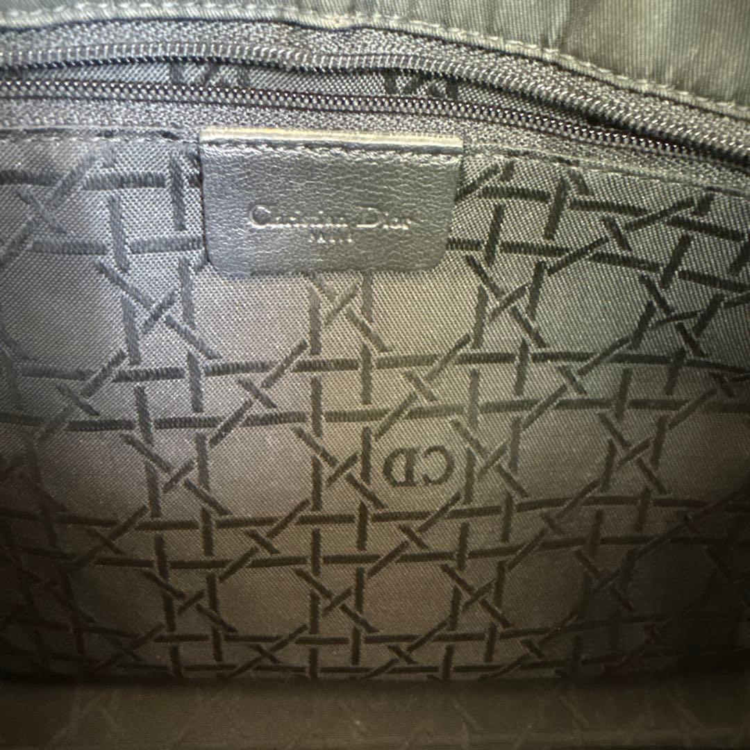 Christian Dior Malice Pearl Nylon Hobo Bag Black Beaded Handle Galliano Vintage
