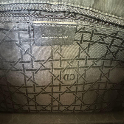 Christian Dior Malice Pearl Nylon Hobo Bag Black Beaded Handle Galliano Vintage