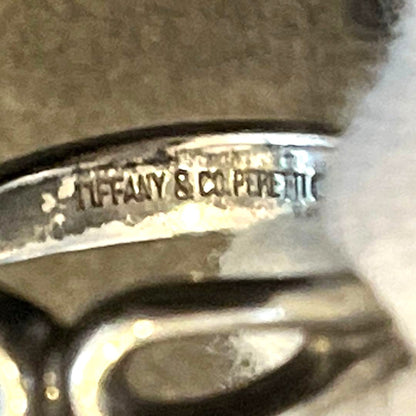 Rare Tiffany & Co Sterling Silver 925 Double Tear Drop Ring Size 49 US 5