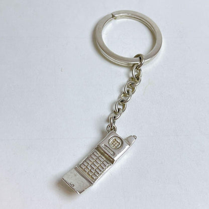 Vintage Tiffany & Co. Sterling Silver 925 Cell Phone Key Chain Key Ring 9.8cm