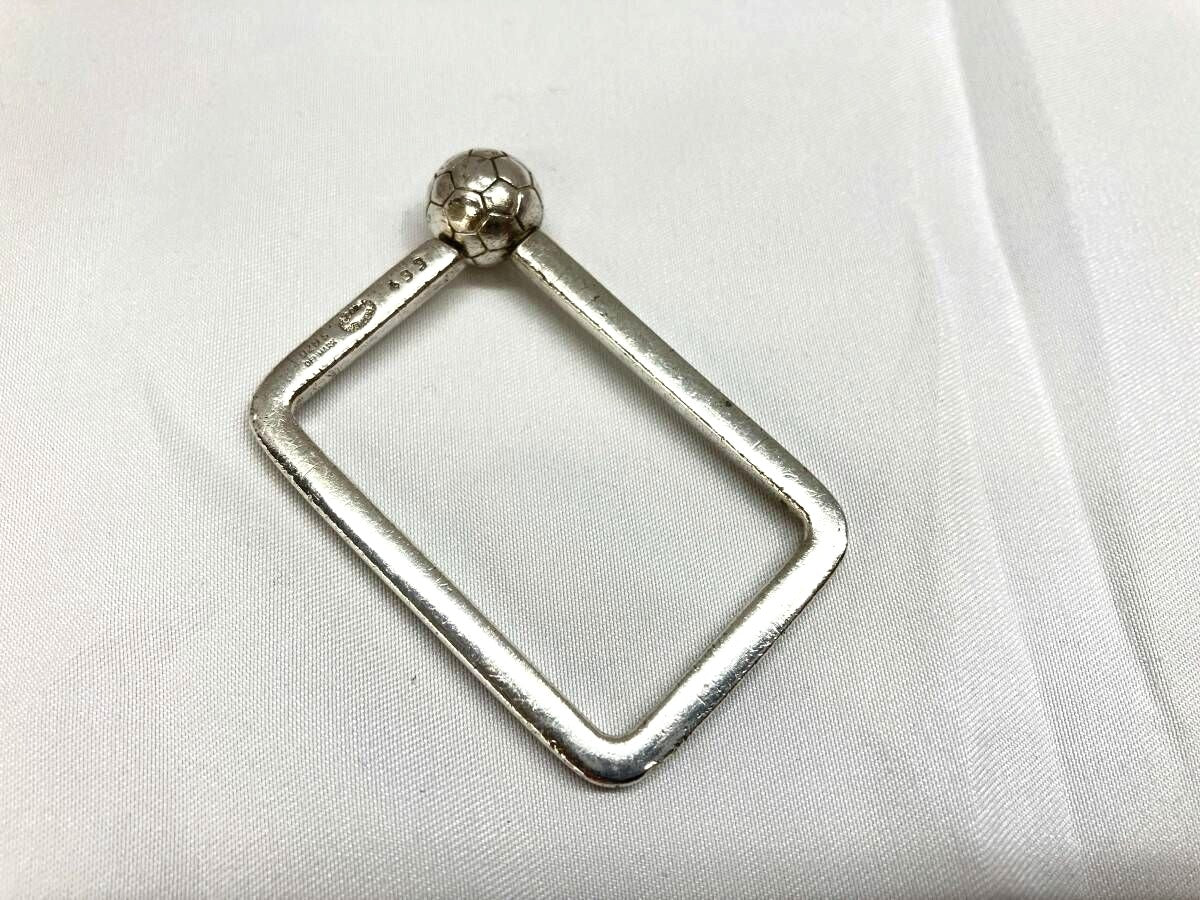 GEORG JENSEN Silver Key Ring Holder 433 Soccer Ball Motif 925S Denmark Vintage