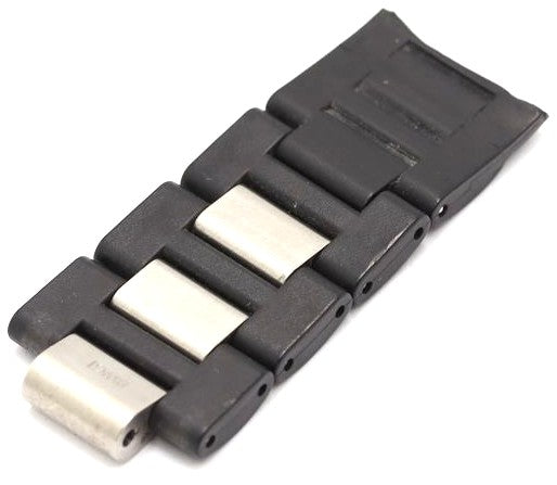 Cartier Genuine Watch Band Links 4pcs Black Silver Stainless Steel 20mm Used