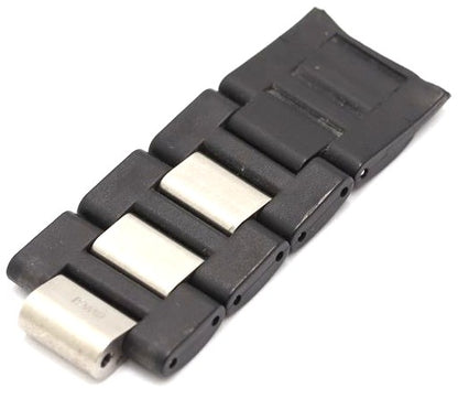 Cartier Genuine Watch Band Links 4pcs Black Silver Stainless Steel 20mm Used