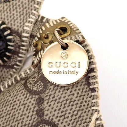 GUCCI GG Monogram Chihuahua Key Ring Bag Charm 206081 Beige PVC Gold HW Authenti