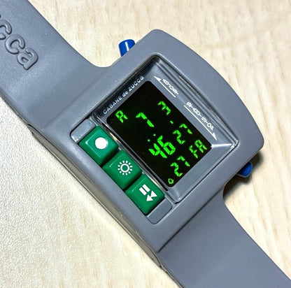 CABANE de ZUCCa CHOCOLATE Digital Watch Gray Silicone Band Unisex Japan