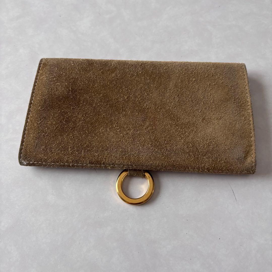 Loewe Anagram Suede Accessory Pouch Engraved Ring Travel Jewelry Pouch