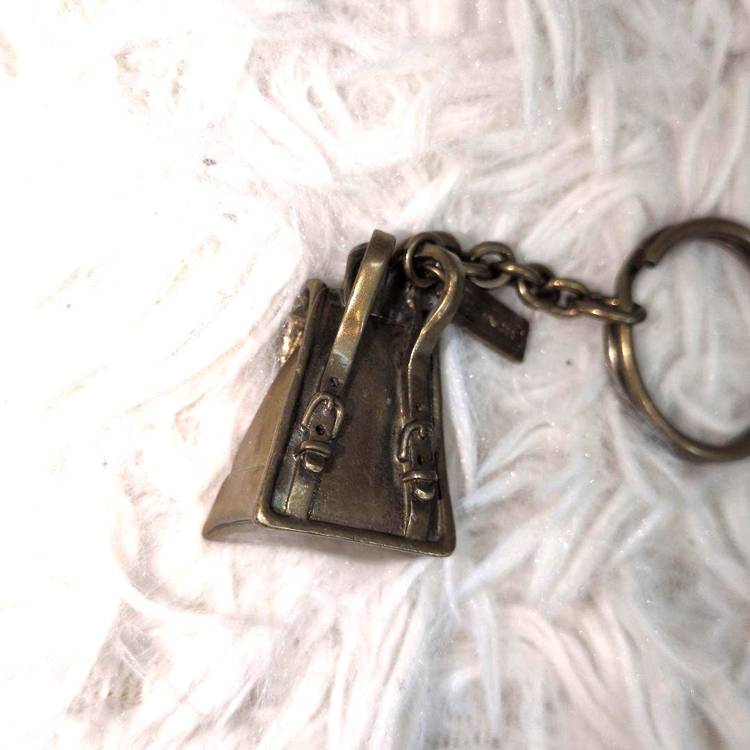 Coach Old Coach Brass Backpack Bag Charm Keychain Key Ring Vintage Rare USA