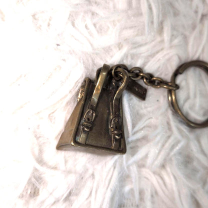 Coach Old Coach Brass Backpack Bag Charm Keychain Key Ring Vintage Rare USA