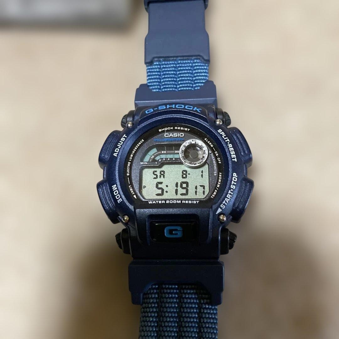 CASIO G-SHOCK DW-9600 Navy Digital Watch Thermometer 200M Diver Mens Box