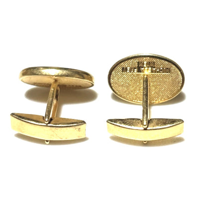 MICHAELA FREY Wien Enamel Cufflinks Lion Crest Gold Tone Vintage Austria Mens